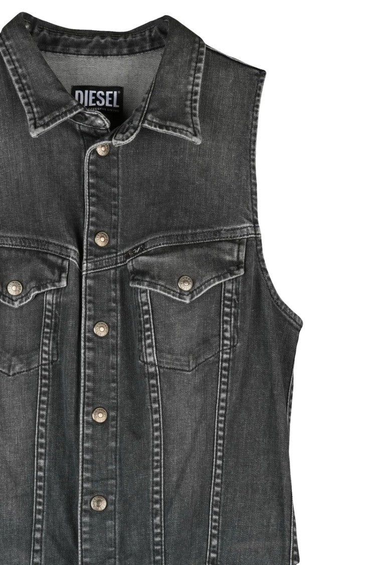 Diesel Denim Jumpsuit Tight Fit - Grey