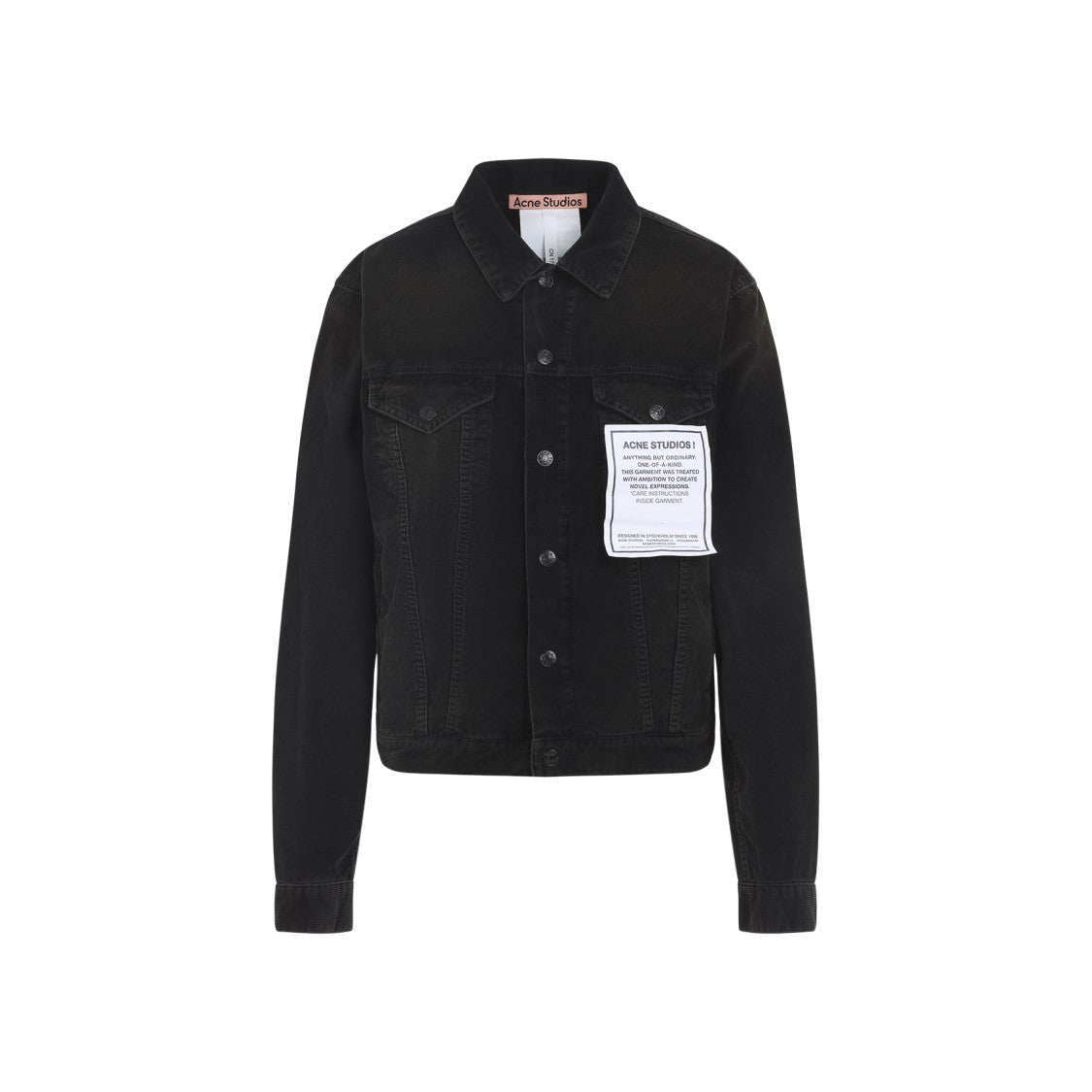 Acne Studios Denim Jacket With Classic Collar And Distinctive Patch