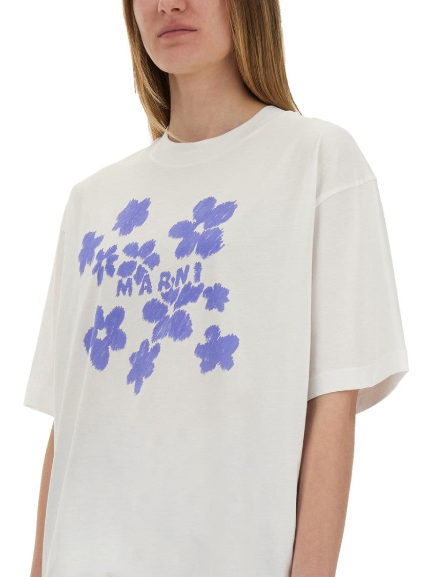 Marni "Boxy" T-Shirt With Print