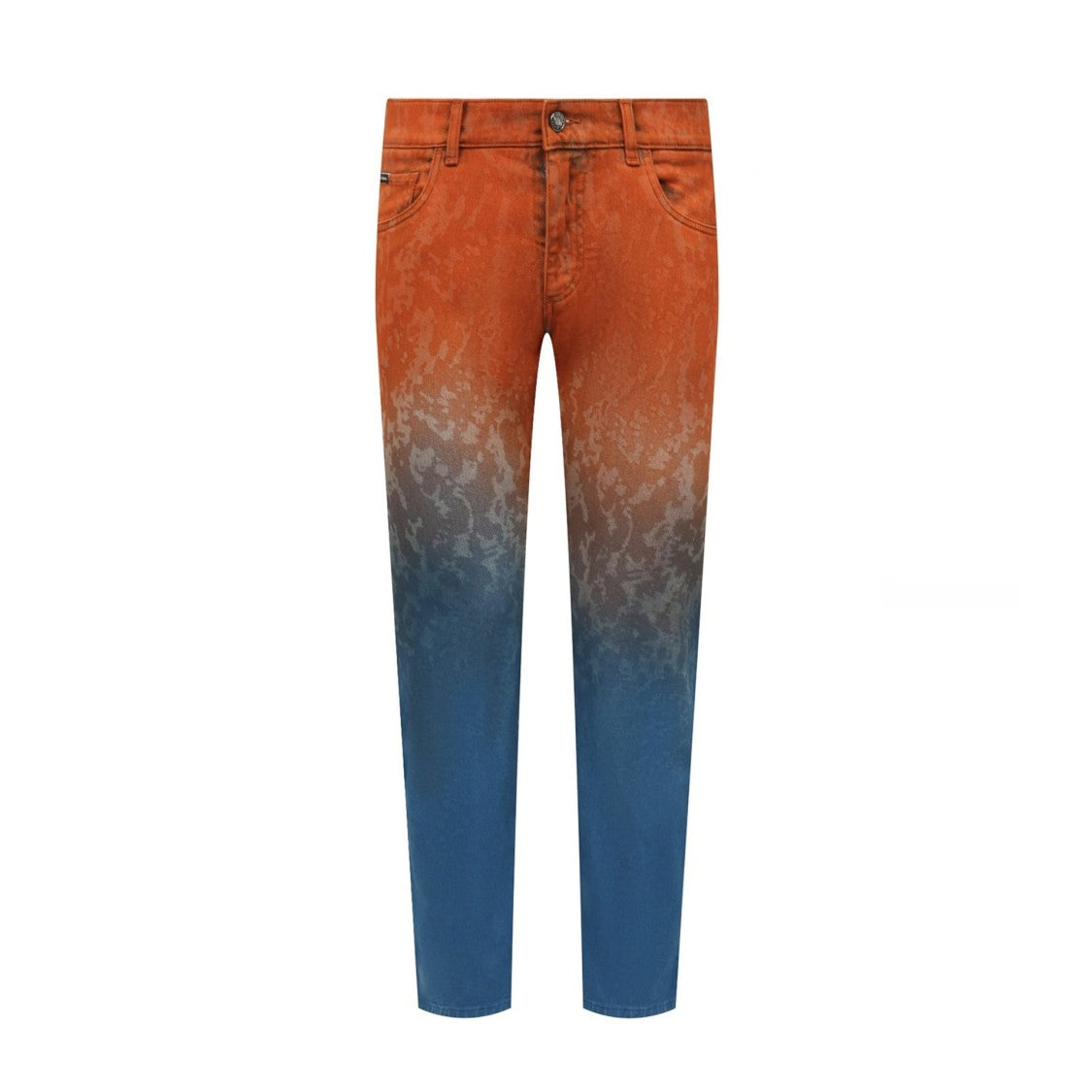 Dolce & Gabbana Gradient Cotton Denim Jeans With Textured Finish