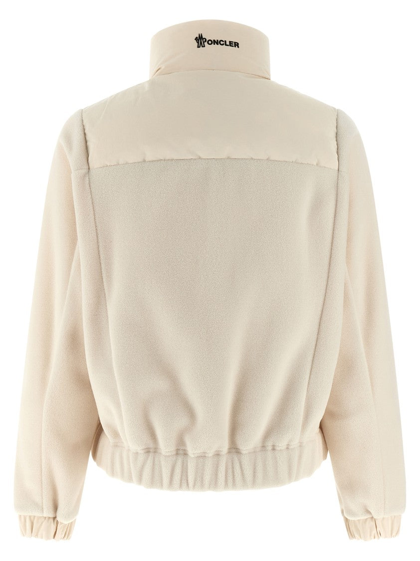 Moncler Grenoble Quilted Fleece Sweatshirt With Goose Down Detailing