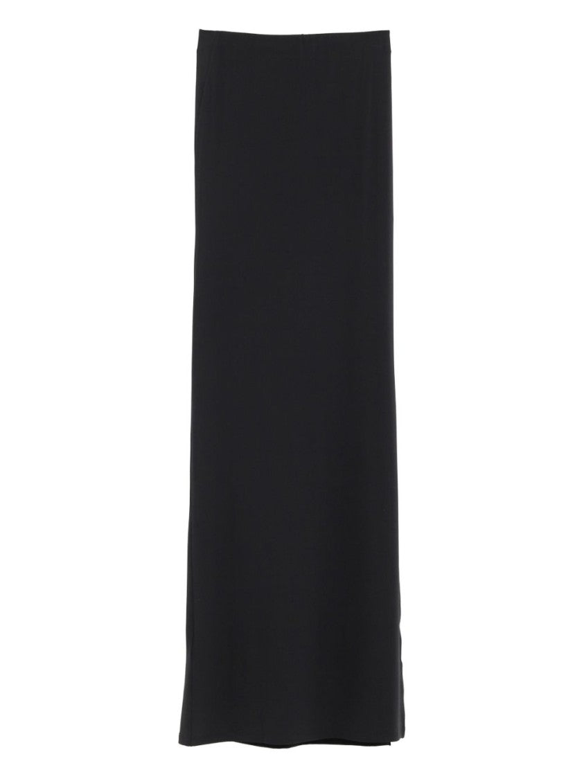 Jacquemus Floor-Length Black Skirt With Subtle Side Slit