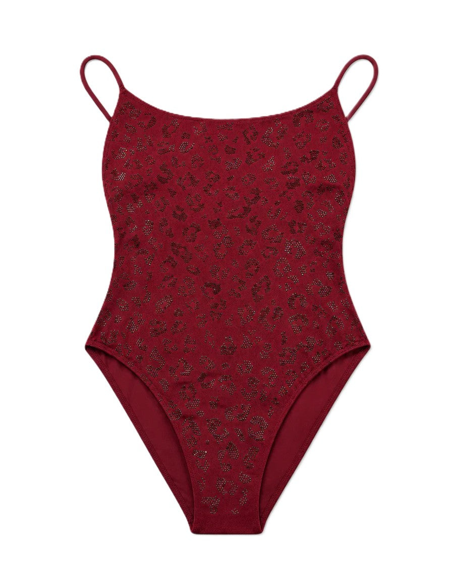 Mc2 Saint Barth Form-Fitting One-Piece Swimsuit With Rhinestone Detail