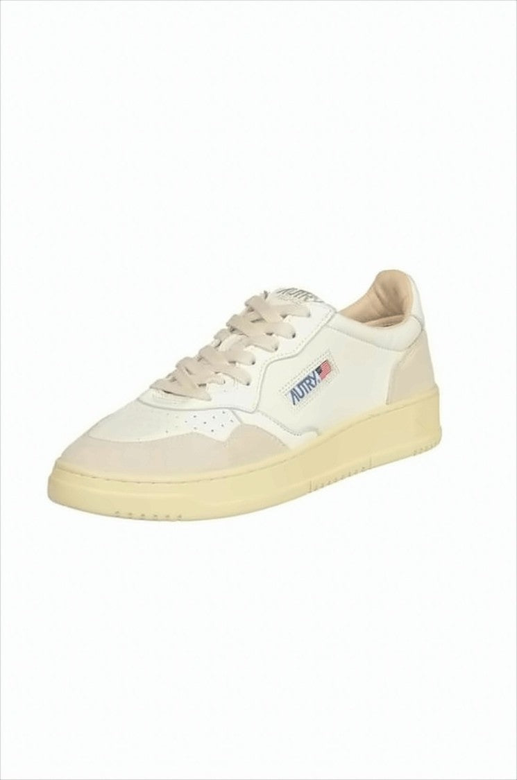 Autry Low-Top Leather And Suede Sneakers With Branded Logo
