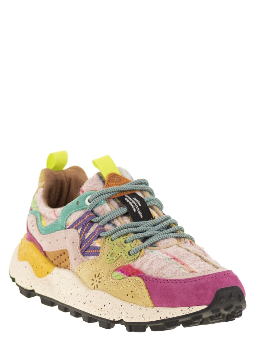 Flower Mountain Yamano 3 - Sneakers In Suede And Technical Fabric