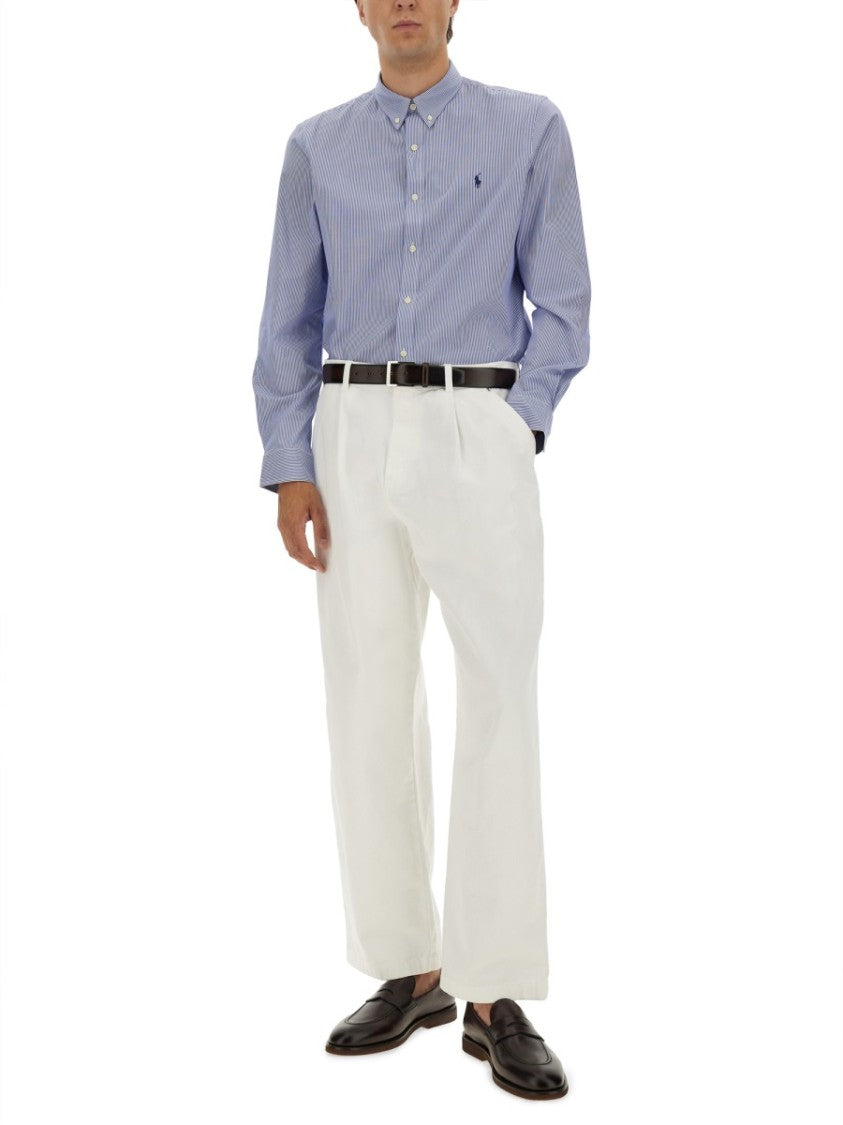 Polo Ralph Lauren Tailored Long-Sleeve Button-Up Shirt With Signature Logo