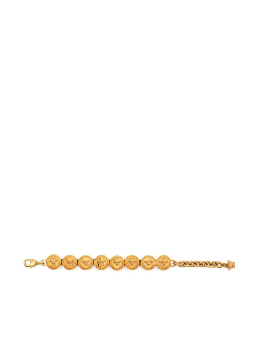 Versace Golden Medusa Head Cable-Link Charm Bracelet