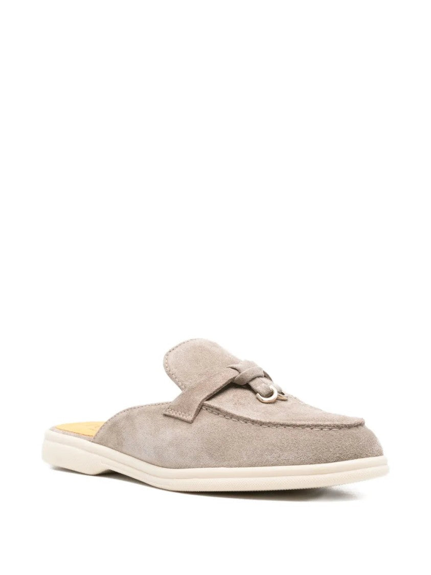 Doucal's Suede-Leather Mules