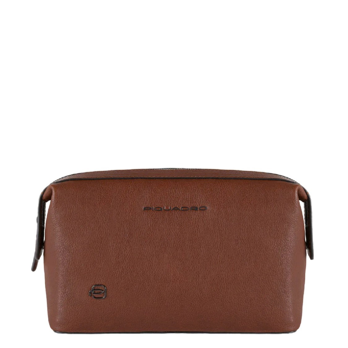 Piquadro Leather Brown Beauty Case With Design