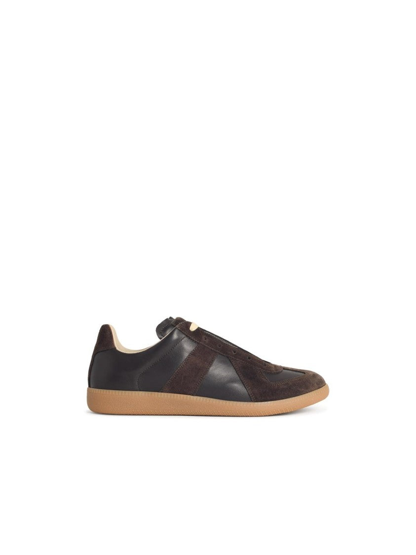 Maison Margiela Replica' Brown Leather Sneakers