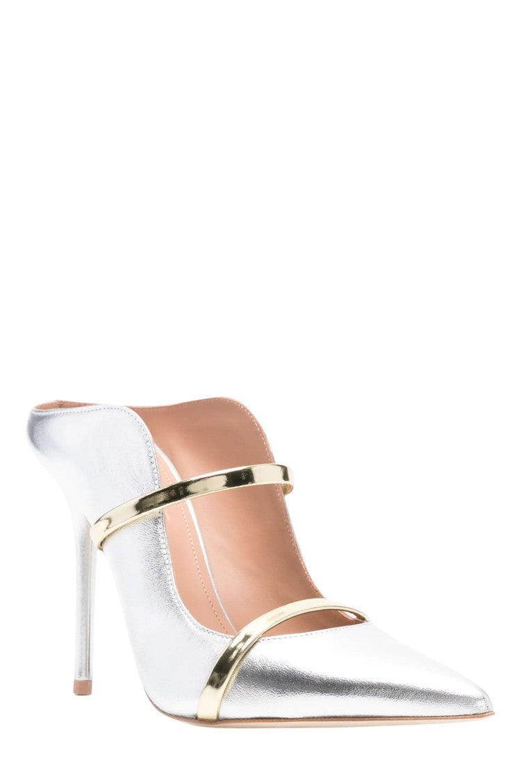 Malone Souliers Decollete Mules With Metallic Nappa