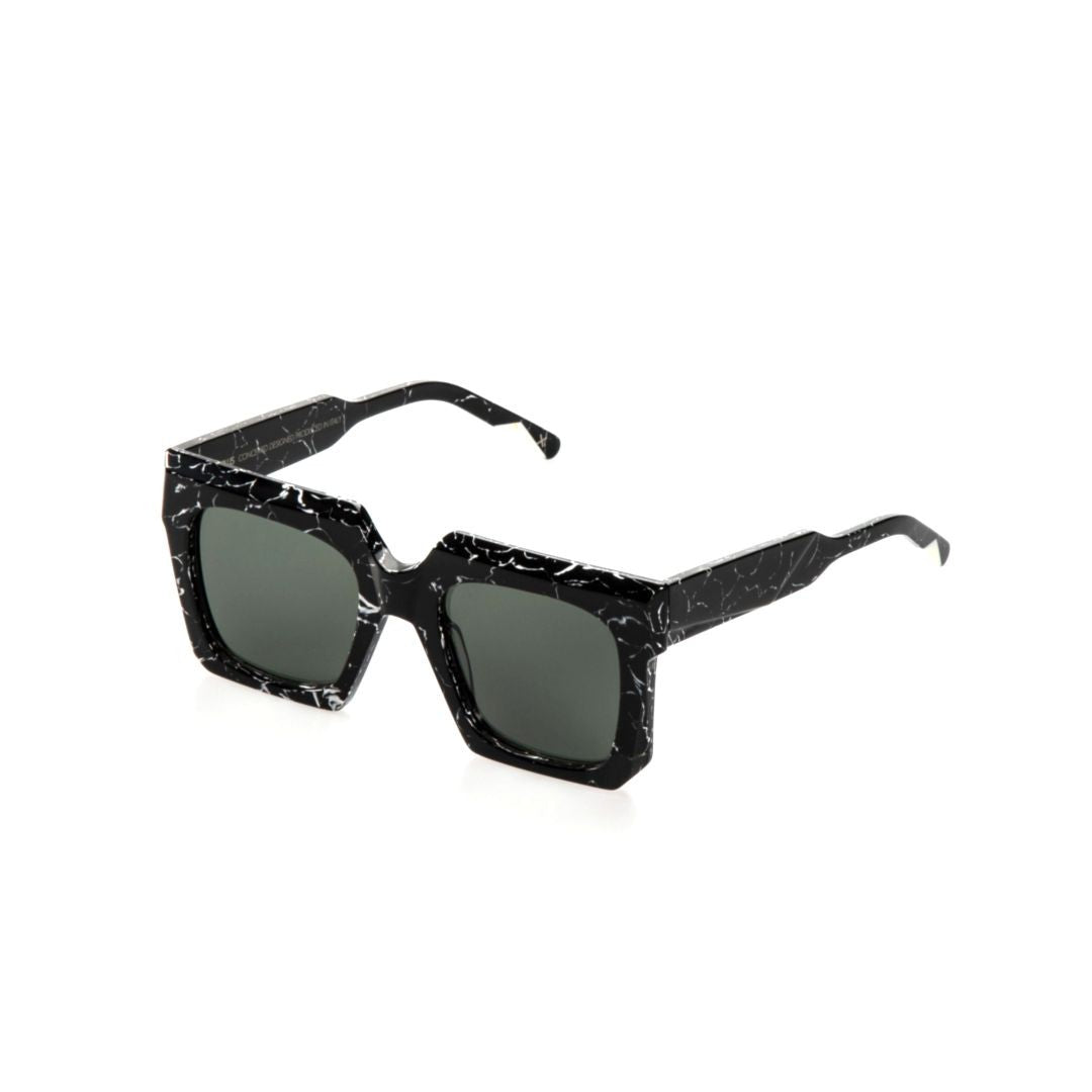 Jplus Egia Oversized Square Sunglasses With Marbled Accents