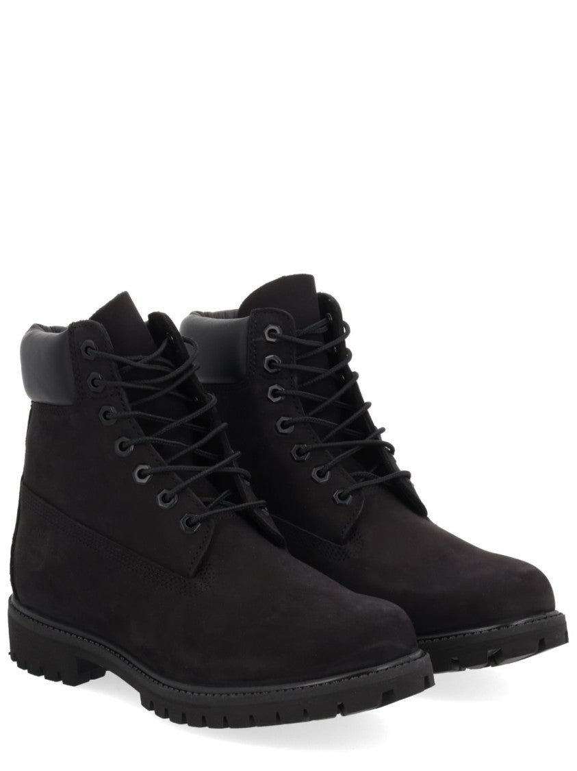 Timberland Lace-Up Ankle Boots With Rugged Sole And Padded Collar