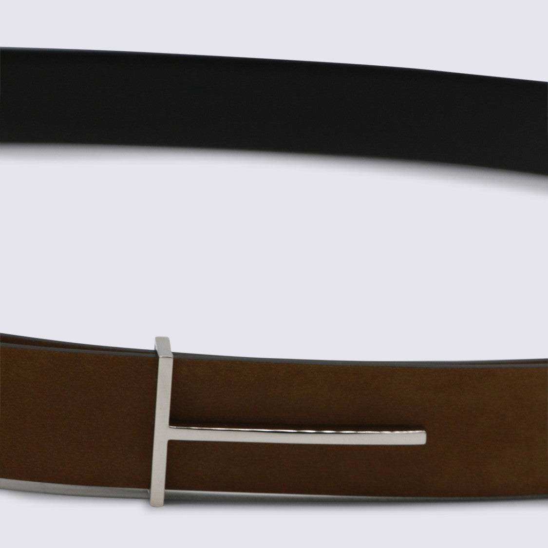Tom Ford Tobacco Suede Adjustable Buckle Belt