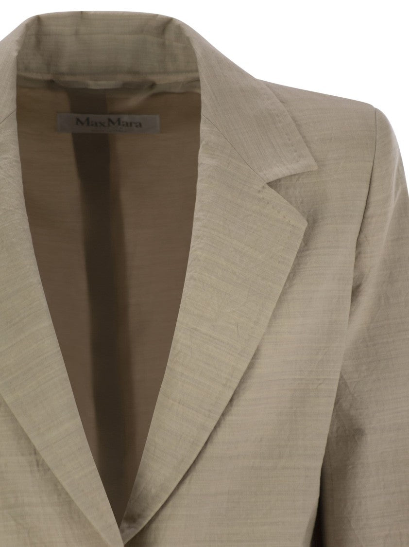 Max Mara Acacia1234 - Single-Breasted Wool Canvas Blazer