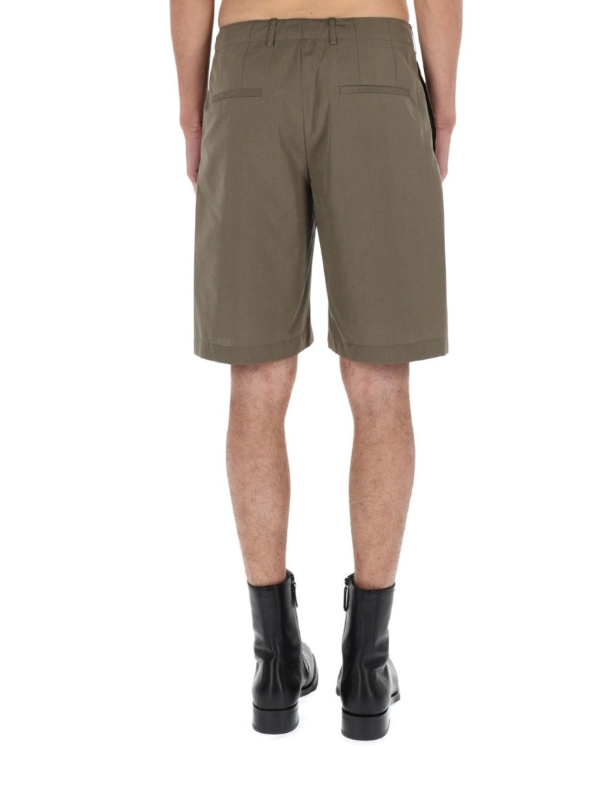 Our Legacy Neutrals Bridge Relaxed Fit Pleated Shorts