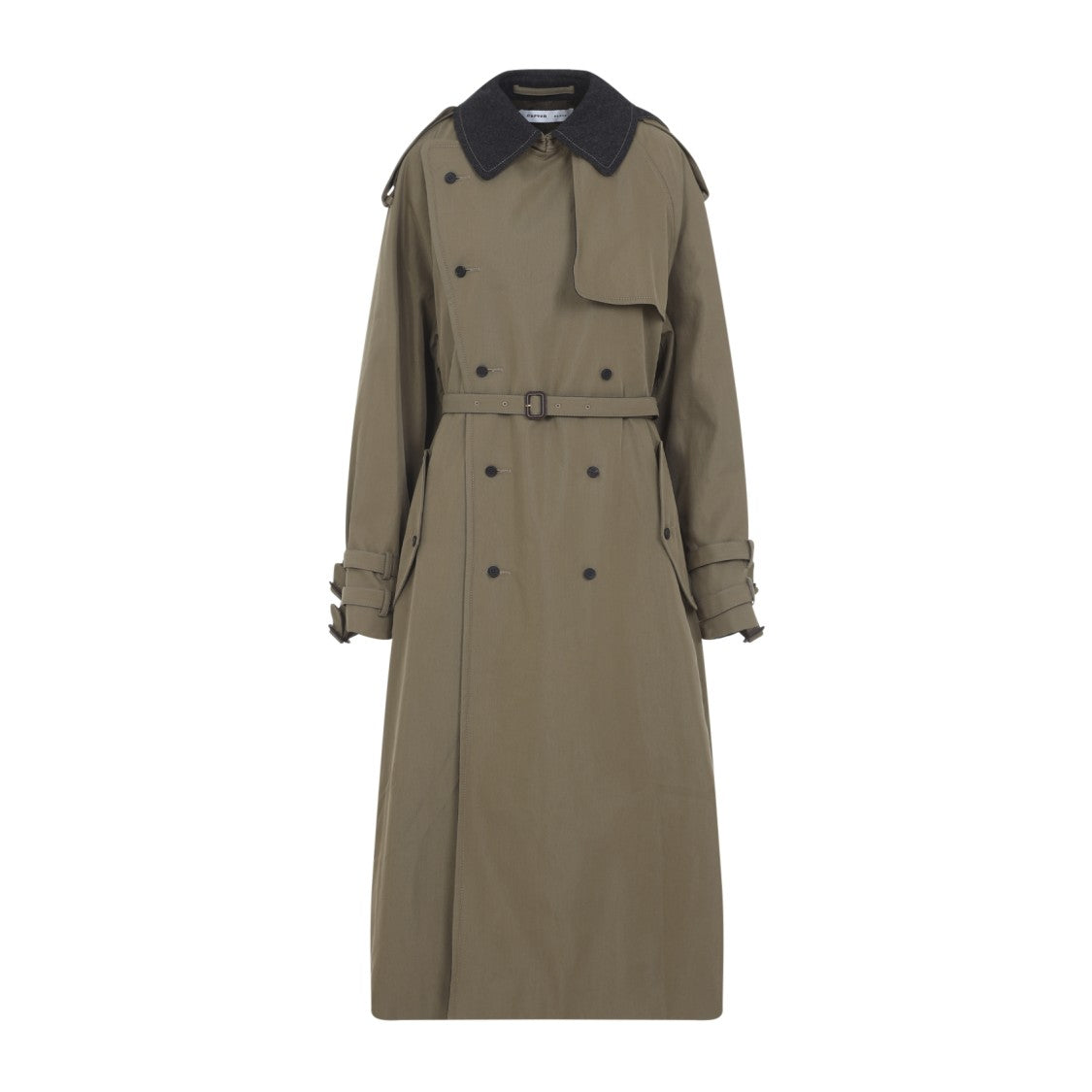 Carven Brown Ochre Ca307 Trench Coat