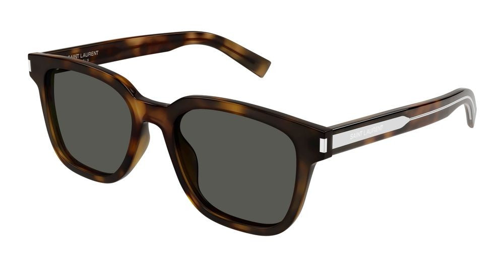 Saint Laurent Havana Square Frame Sunglasses