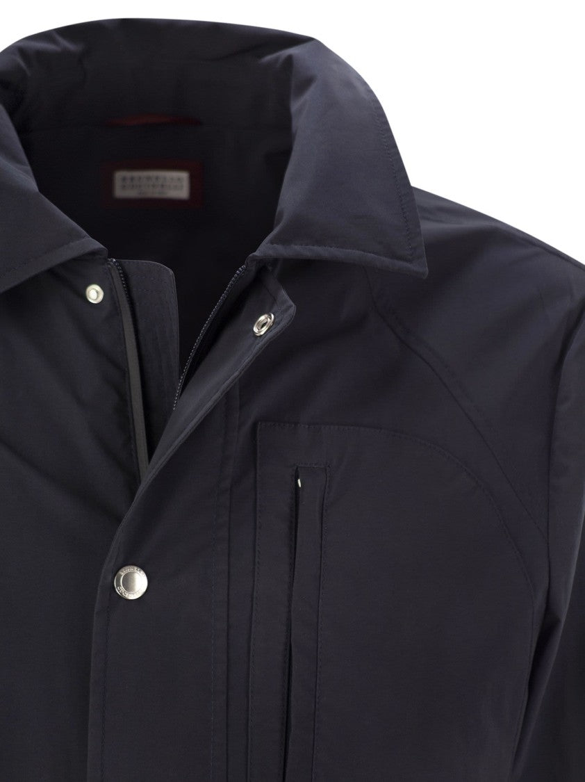 Brunello Cucinelli Waterproof Cotton Outerwear With Sporty Detailing