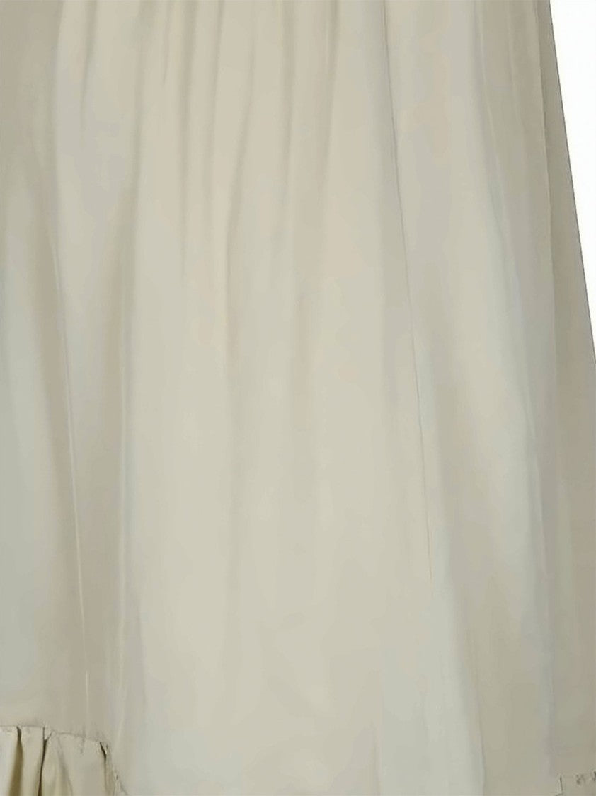 Paloma Wool Silk Midi Skirt With Gathered Ruffle Hem