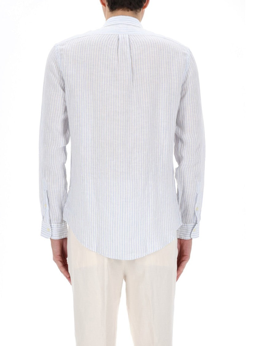 Polo Ralph Lauren Vertical Stripe Linen Casual Shirt