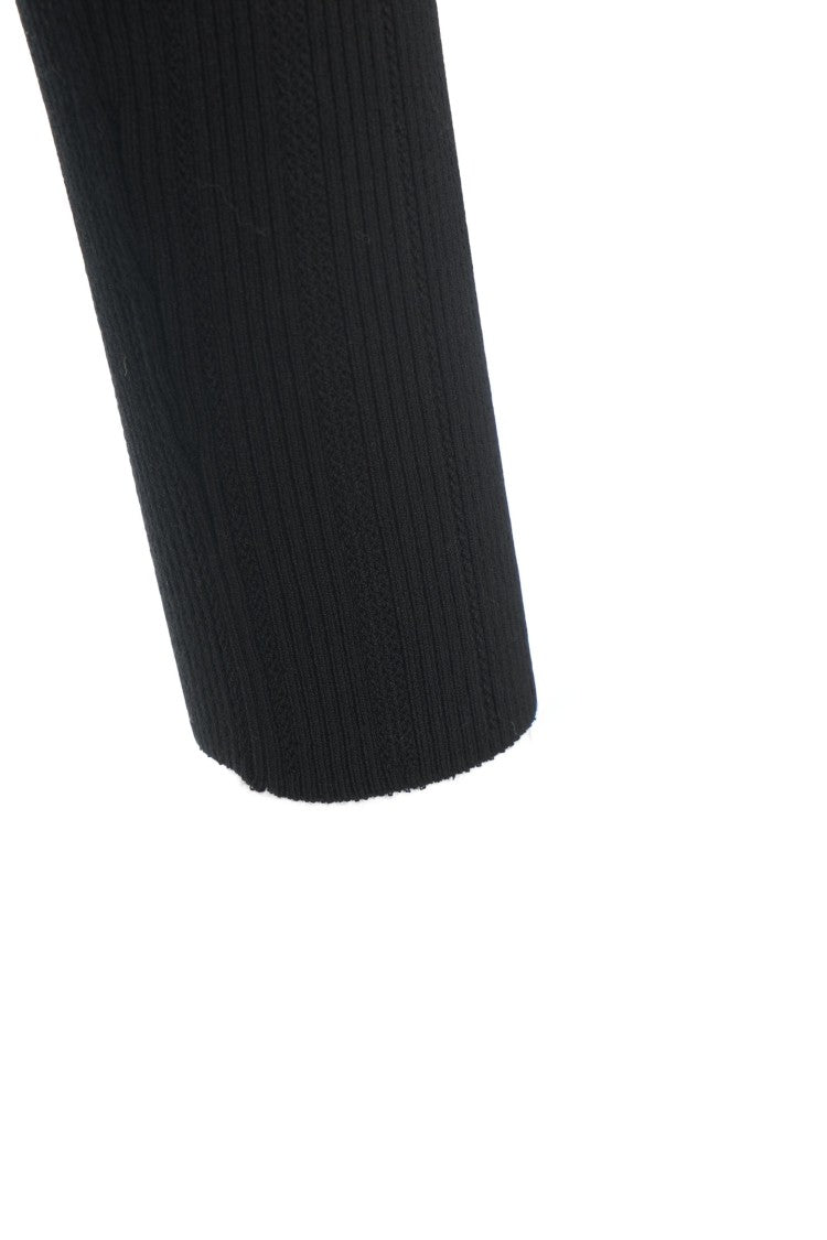 Elisabetta Franchi Ribbed Sweater With Chain Detail