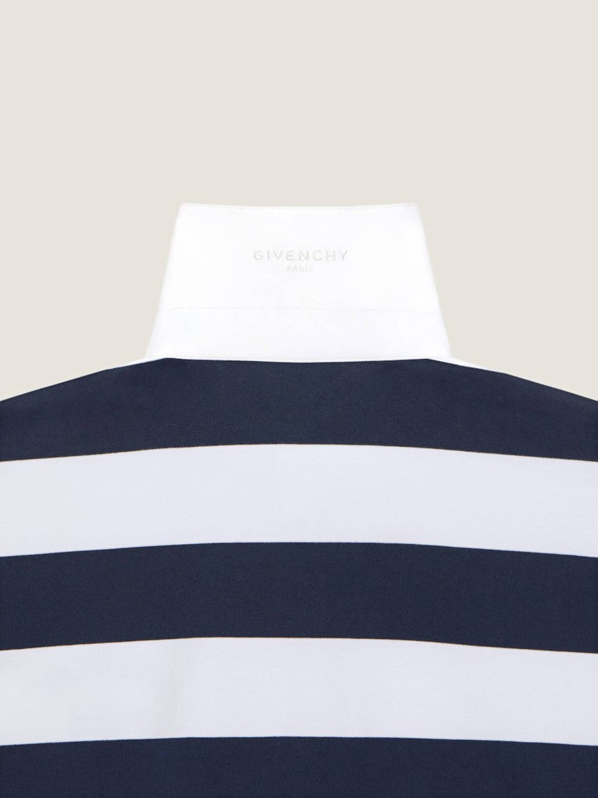 Givenchy Bold Stripe Short-Sleeve Polo With Classic Collar