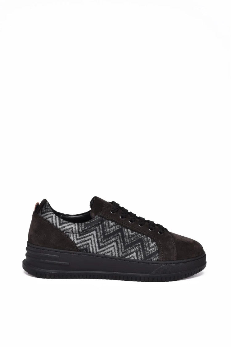 Missoni Fabric And Suede Sneakers - Black