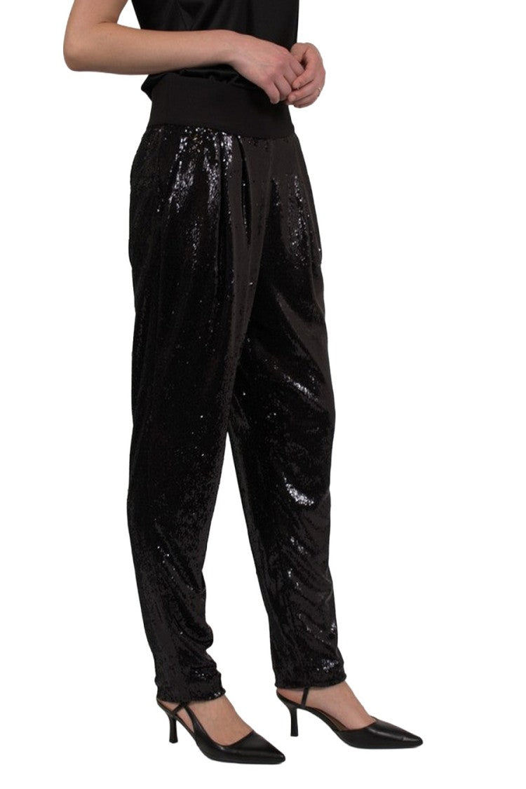 P.A.R.O.S.H. Blue Cotton-Blend Straight-Leg Pants