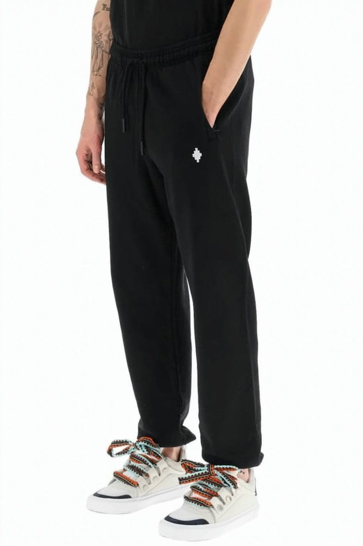Marcelo Burlon Relaxed Fit Black Jogger Pants With Adjustable Waistband