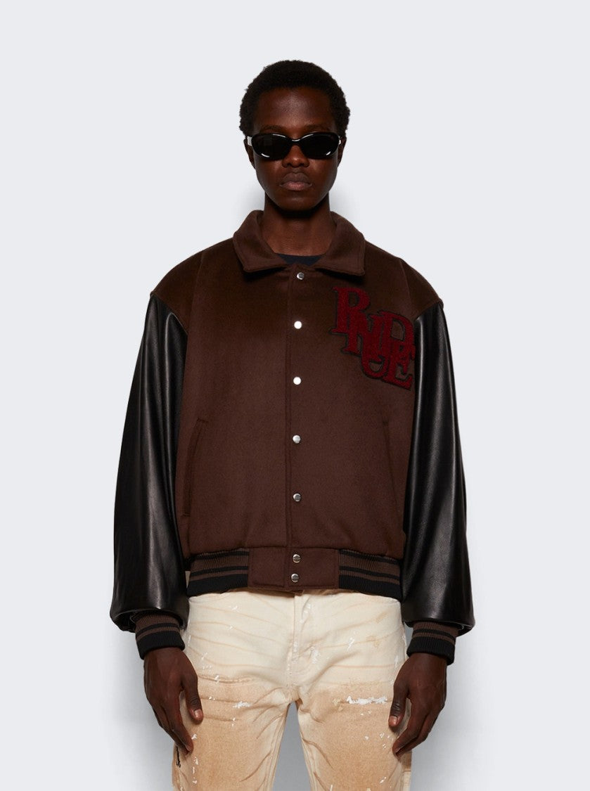 Rhude Duck Varsity Jacket Brown