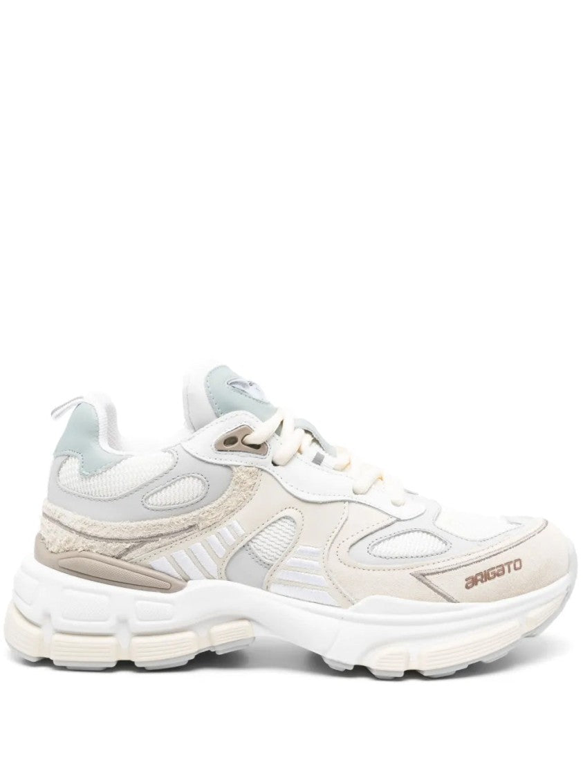 Axel Arigato Beige Sphere Runner Mesh Panel Leather Sneakers