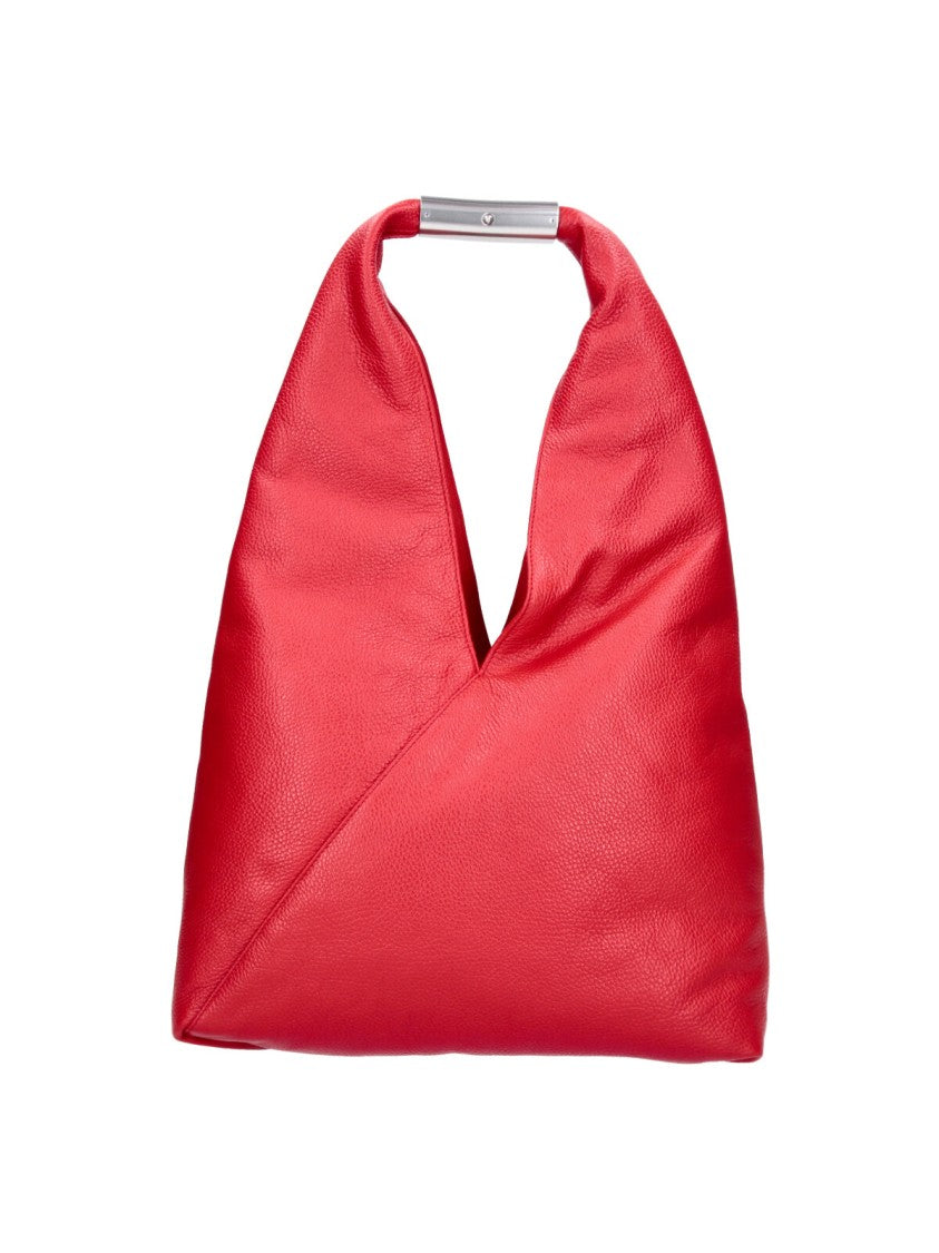 Mm6 By Maison Margiela Red Calf Leather Japanese Shoulder Bag