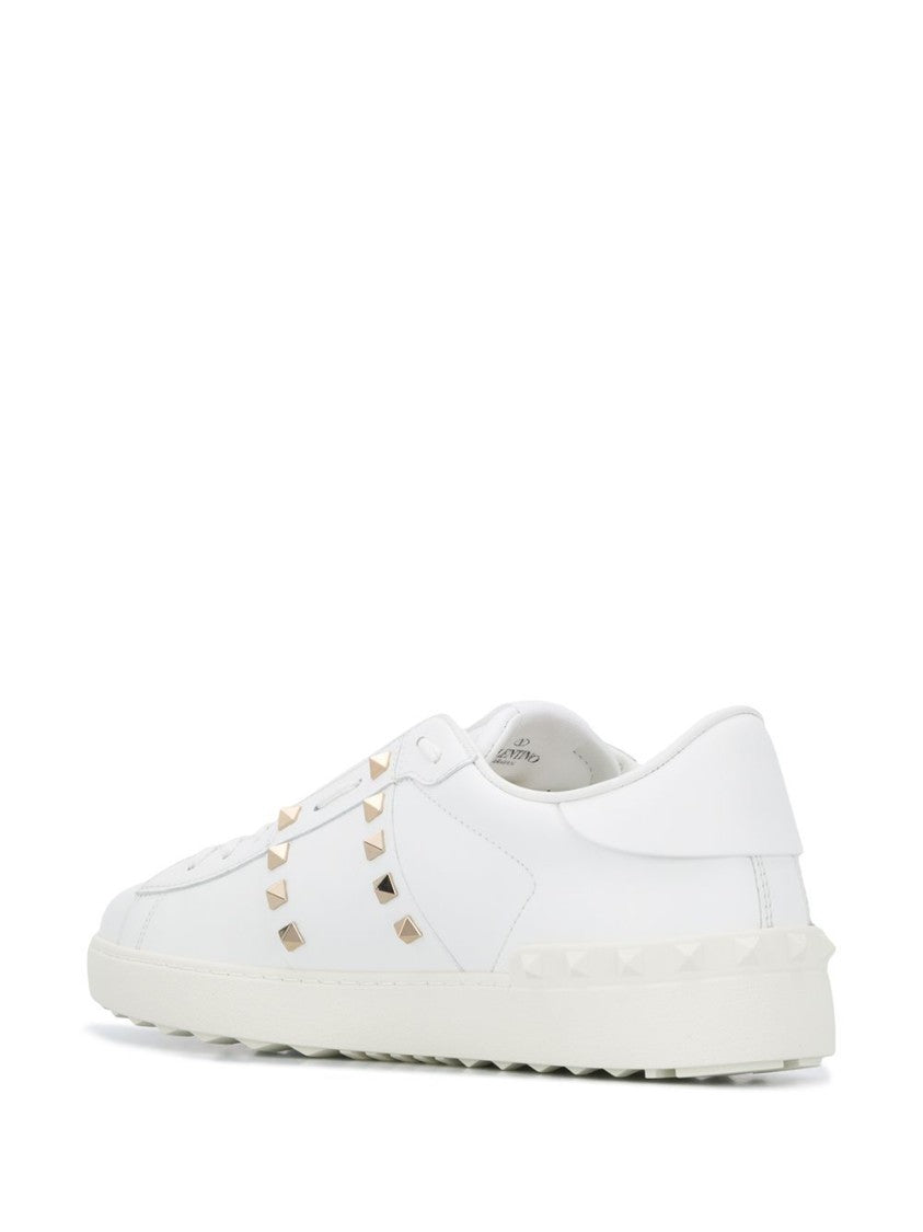 Valentino White Sneakers With Studded Detailing And Comfortable Fit