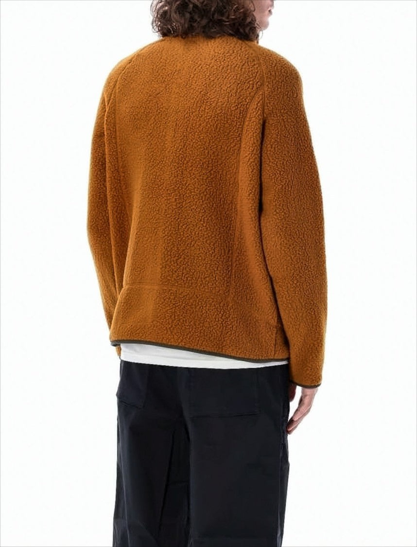 Patagonia Textured Plush Fleece Jacket With Zippered Pockets