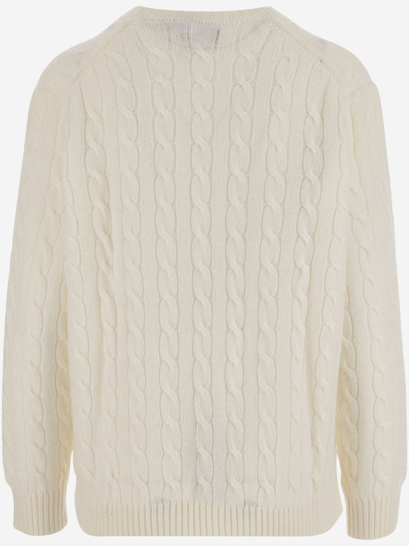 Polo Ralph Lauren All-Over Cable Knit Wool And Cashmere Sweater
