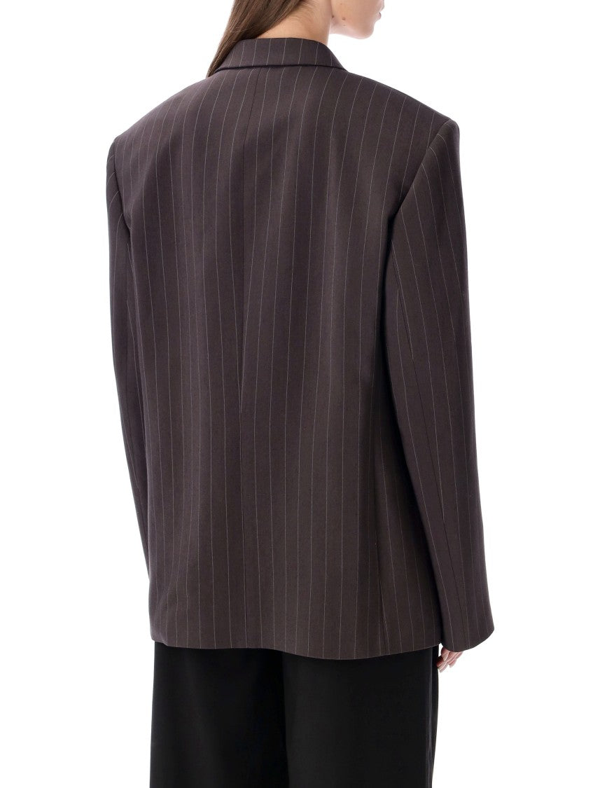 Magda Butrym Pinstripe Double-Breasted Blazer