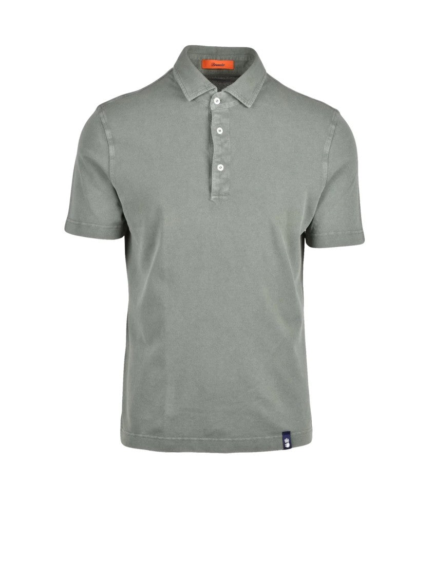 Drumohr Mint Green Classic Cotton Polo Shirt