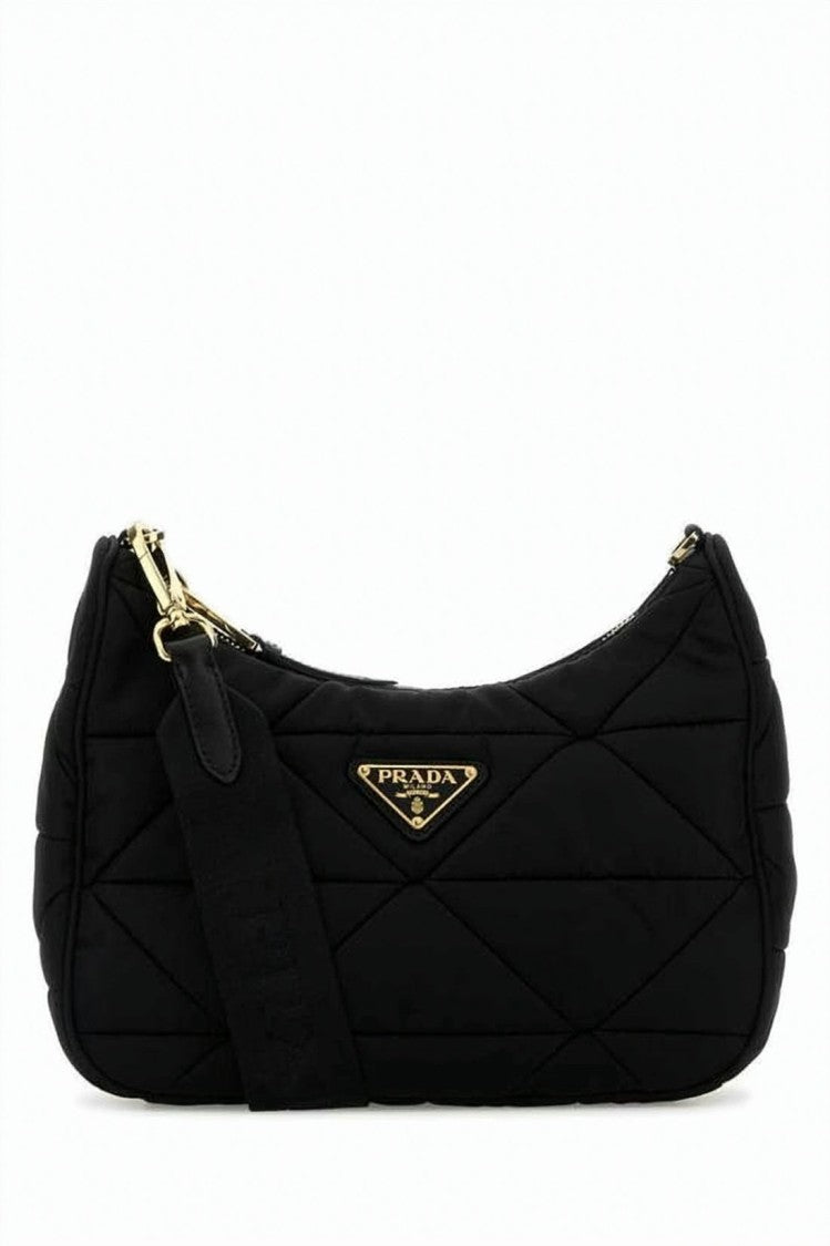 Prada Quilted Padded Shoulder Bag With Gold-Tone Hardware