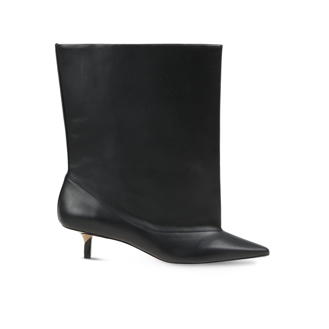Jacquemus Sleek Smooth Leather Stivali With Woven Heel