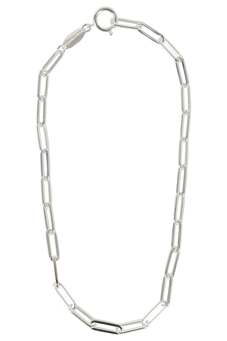 Federica Tosi Silver Lace Square 925 Silver Plated Metal Necklace