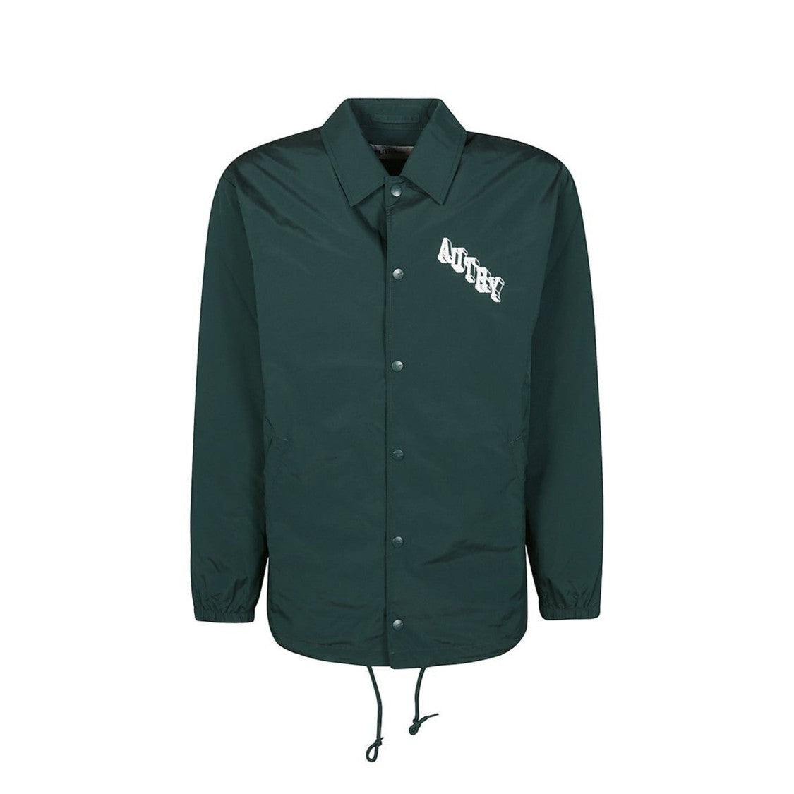 Autry Lightweight Green Jacket With Logo Detail And Adjustable Hem