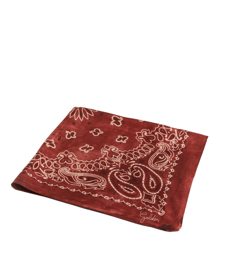 Golden Goose Paisley Print Silk Golden Foulard