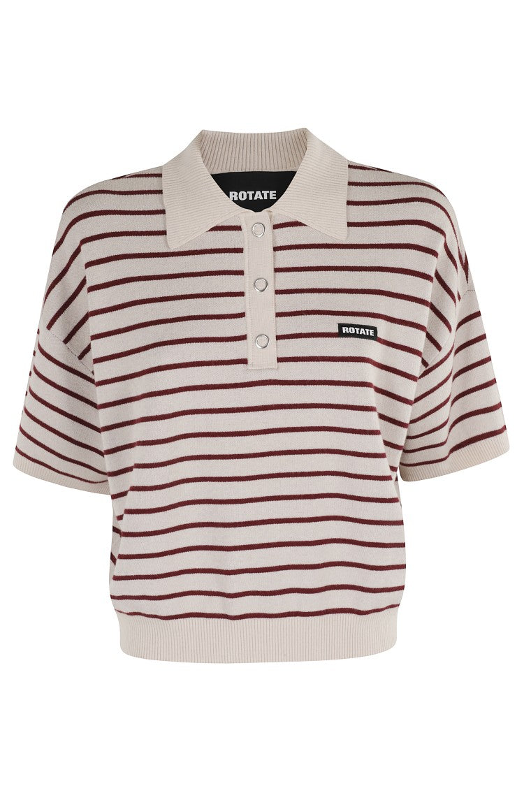 Rotate Slinky Knit Polo Shirt