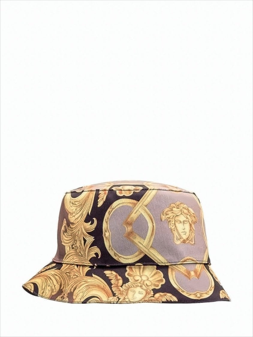 Versace Baroque-Inspired Bucket Hat With Medusa Emblems