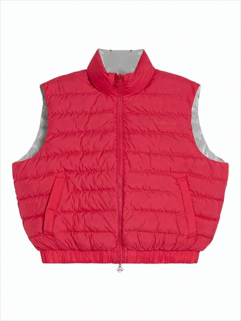 J Lindeberg Cropped Reversible Puffer Vest With High Collar