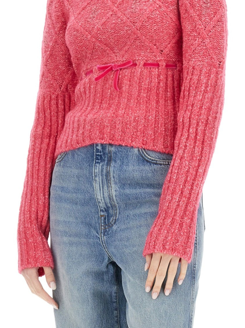 Cormio Textured Diamond Knit Sweater