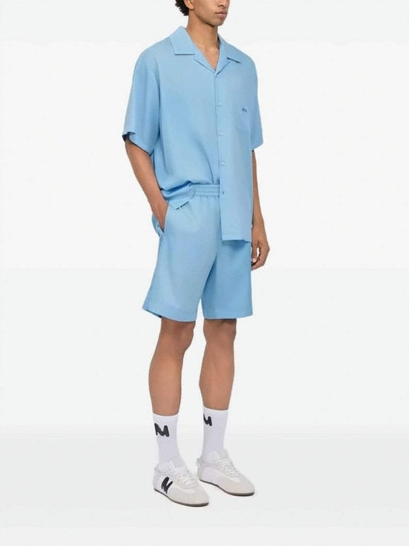 Msgm Relaxed Fit Short-Sleeve Shirt With Camp Collar