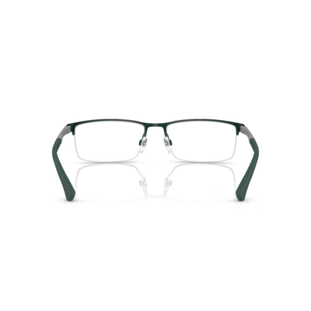 Emporio Armani 0Ea1041 Rectangular Metal Frame Semi-Rimless Eyeglasses