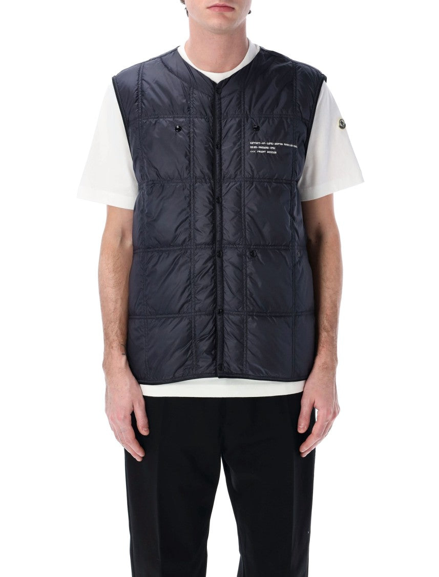 Moncler X Fragment Hiroshi Fujiwara Packable Down Gilet With Quilted Design